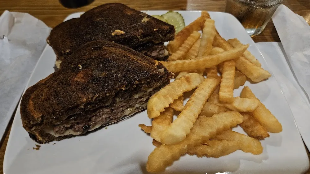 Patty Melt with Crinkle Cut French Fries